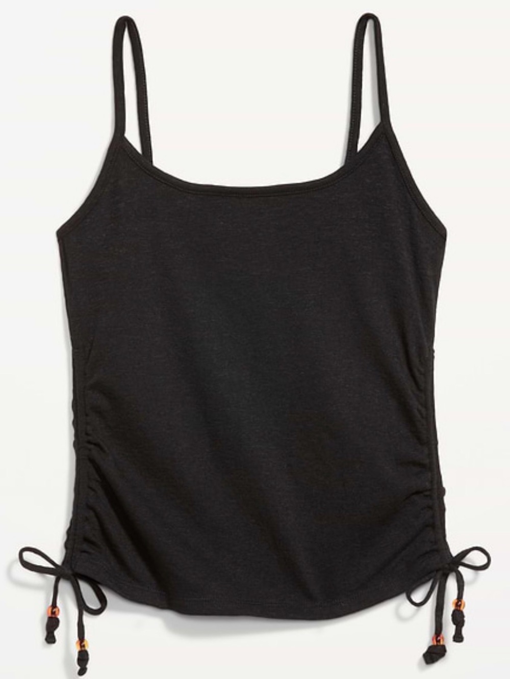 Black Ruched Side Tank Top old navy